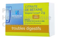 Citrate de Bétaïne digestion, ballonements