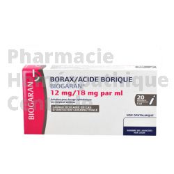 BORAX - Acide BORIQUUE Lavage oculaire