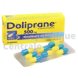DOLIPRANE 500 mg 16 gel